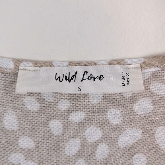 Wild Love Front Tie Spotted Crop Top - Picture 3 of 4